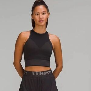 Lululemon Seamless Mesh‎ Supportive Training Tank Top Graphite Grey